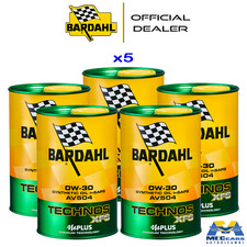 5 LITRI BARDAHL TECHNOS XFS AV 504 0W30 OLIO MOTORE AUTO AV504 100% SINTETICO