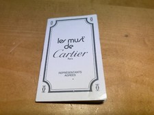 Folleto - Les Must Di CARTIER - Rappresentanti Autorizzati - Per Orologi Watches