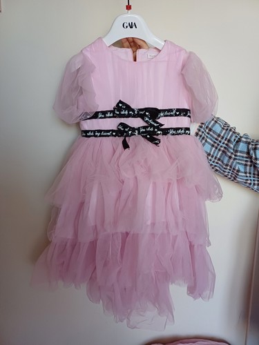 Vestito bambina con tulle - , rosa