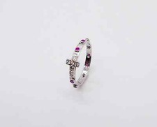 Anello rosario con zirconi - rosario,