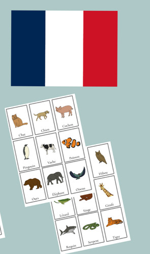 French animals 58mm magnetic - animals,
