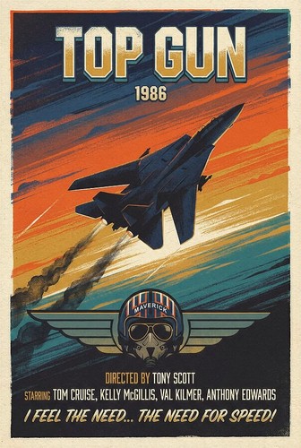 Poster top gun film stile - top,