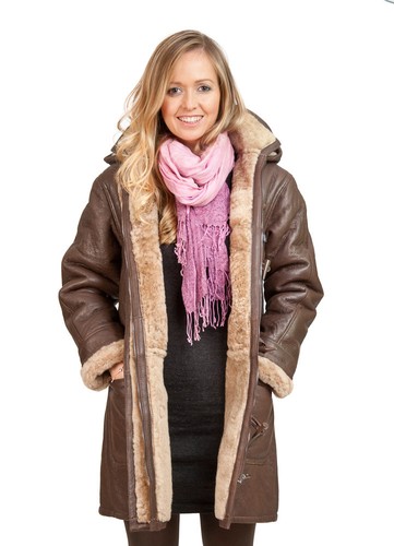 Donna marrone lungo invernale - donna,