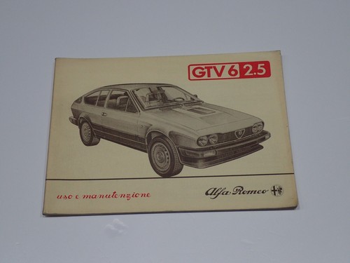Alfa romeo gtv 5 libretto - gtv,