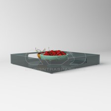 Vassoio quadrato in plexiglass
