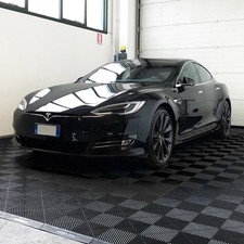 Piastrella per pavimento officina garage SOGI PAV-03-NE in PP nero - 40x40cm