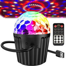 Mini Disco Ball per Feste, Luce LED USB Con Effetti Dinamici Di Illuminazione RG