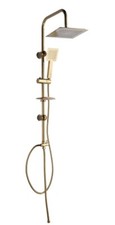 Asta saliscendi cromata colonna doccia soffione fisso doccetta set doccia oro