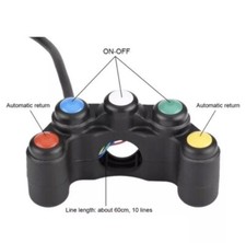 PULSANTIERA MOTO RACING SX 5 BOTTONI IN ABS PULSANTIERA MOTO GP NEW