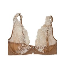 Reggiseno Balconcino Intimissimi Pizzo Trasparente Marrone Marrone Marrone Floreale Coppa Bralette 36C