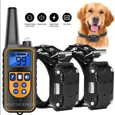 Collare Cani con Telecomando 800M cane Vibrazione, Shock e Suono, Ricaricabile