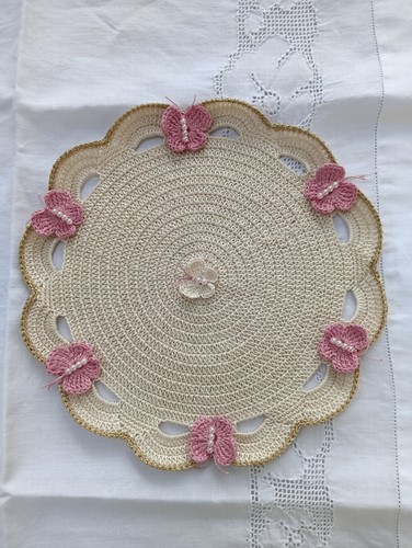 Centrino rotondo beige - rotondo,