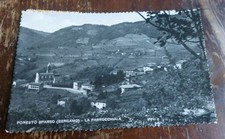 CARTOLINA D'EPOCA BERGAMO PROVINCIA FORESTO SPARSO LA PARROCCHIALE PANORAMA 