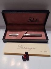 Stilografica DELTA Pennino Oro 18 Kt su Argento massiccio 925% 