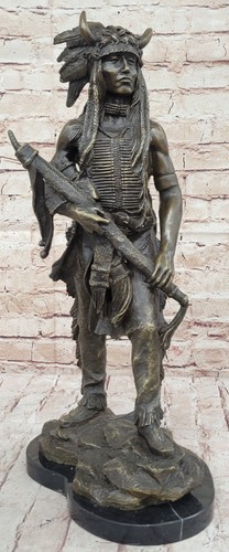 Bronzo marmo scultura - bronzo, statua