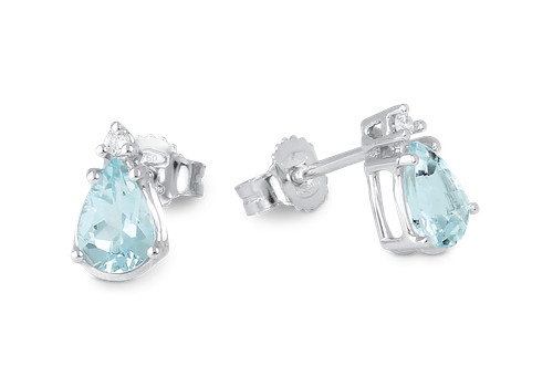 Demetra aquamarine diamonds - aquamarine,