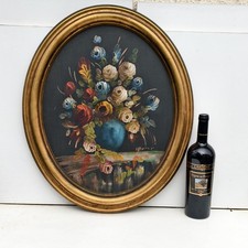 DIPINTO OVALE - OLIO SU TELA -