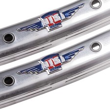 2X cerchi Nisi sludi 390 rettificati 36 fori per copertoncino -clincher pair NEW