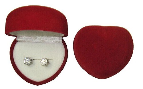Cuore scatola zircone cubico - zircone,