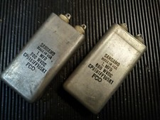 NOS 2x 1.0 uF Sangamo 600Vdc USA Paper Oil Capacitor mfd x 300B 2A3 845 211 TUBE