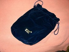 MONT BLANC Pen Case velvet dark blu little bag Portapenne in velluto '80s