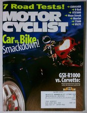 MOTORCYCLIST Motorcycle MAGAZINE 2002 APRIL GSXR CORVETTE DUCATI BUELL YZF R1 RR