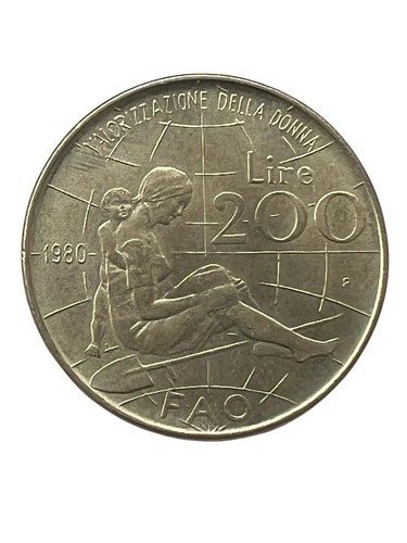 Moneta 200 lire del - 200, 1980