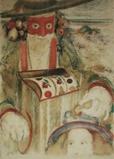 FIGURE IN MASCHERA VINCENZO MUSCATELLO Carnival - Litografia Originale II