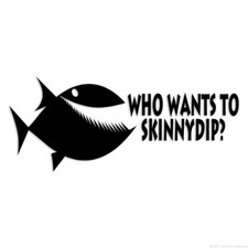 Skinny-dip Piranha - Adesivo