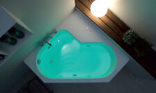 VASCA ANGOLO 120X120 DIAMANTE TELAIO PANNELLO IDROMASSAGGI WHIRLPOOL CROMOTERAPY