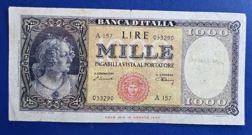 1000 lire italia ornata - lire, di
