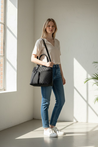 Gucci borsa doppia tasca - gg,