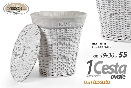 Cesta portabiancheria vimini - cesta,