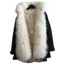 Parka donna lungo giacca vera