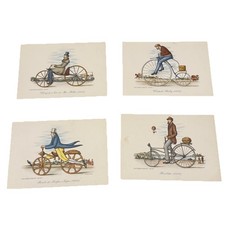 LOTTO 8 Cartoline Illustrate Repubblica dei Ragazzi Velocipede Biciclette