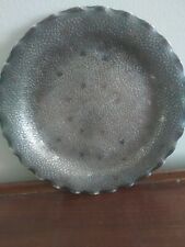 Piccolo piatto argento antico inciso lavorato a mano 