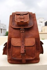 Zaino vintage in vera pelle borsa per laptop marrone borsa vintage fatta a mano