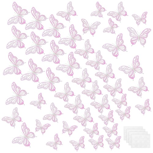 48pcs butterflies wall - 3d,
