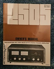 Mcintosh 2505 owners - owners, manual