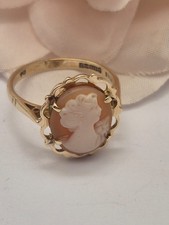 Anello cammeo in oro 9 ct