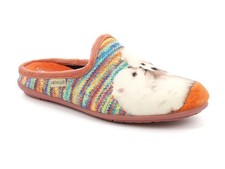 GRUNLAND CIABATTE FAYE CON ANIMALI STAMPATI DONNA INVERNO CI2672 A  FAYE ARANCIO