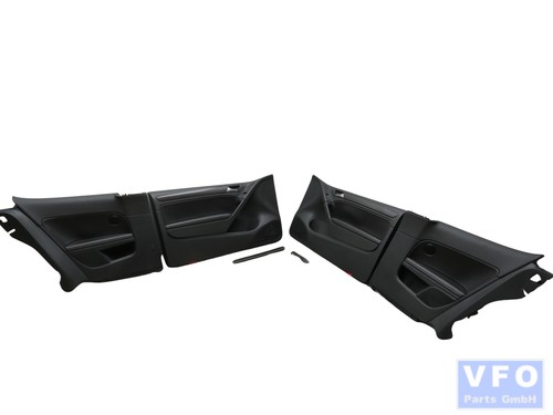 Pannello porta set pelle - porta, nera