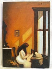 EDWARD HOPPER quadro olio su tela firmato timbrato vintage