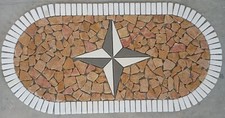 ROSONE MOSAICO MARMO pavimenti interni o esterni 90X45X1 cm COD. RUDL