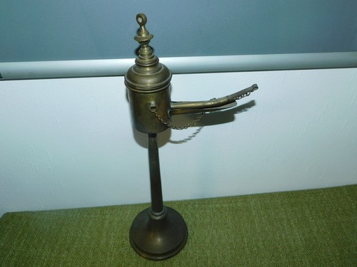 Antico ottone lampada a - in,
