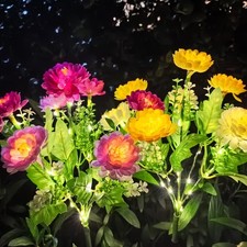 Solar Flowers Lights, 2 Pack