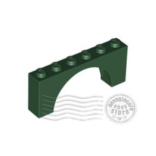 Lego 15254 arco 1x6x2 verde - 1x,