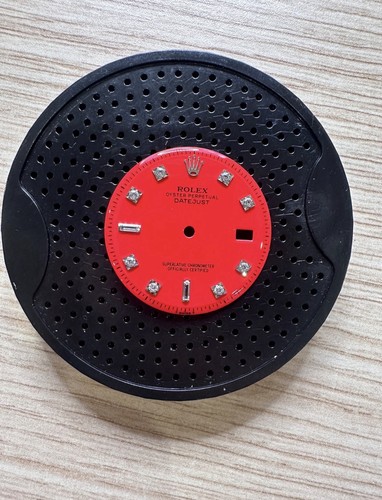 Dial quadrante rosso zirconi - quadrante,
