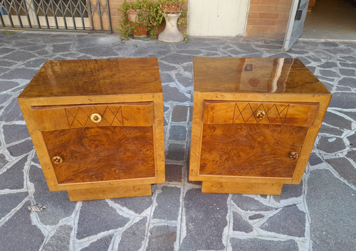 Coppia comodini art deco - art,