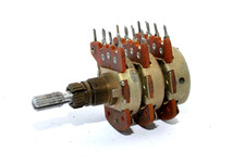 Potenziometro raster originale ALPS / Poti, 3x 250 kOhm lin., per radio. anni 60, NOS